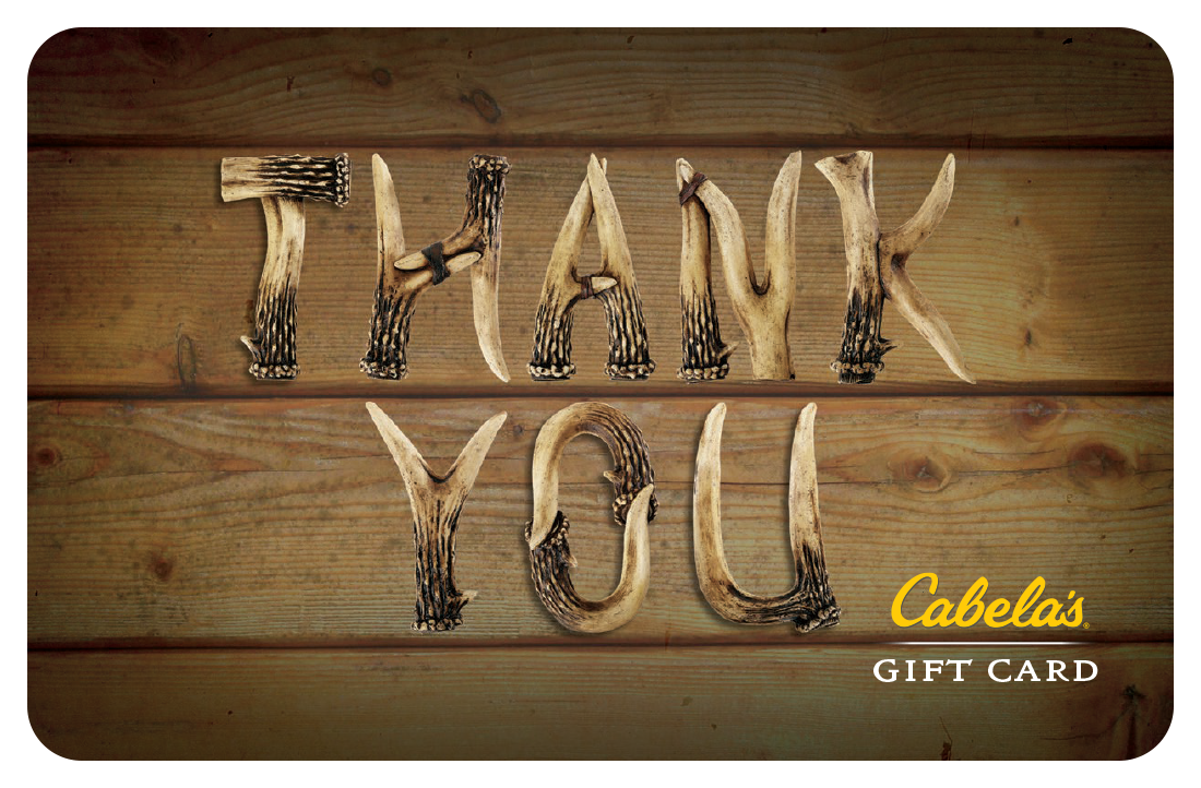 Cabela's Thank you Antlers Gift Card Cabela's
